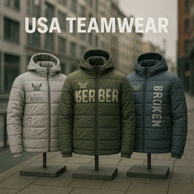 USA Teamwear-Custom-Puffer Jackets Long Sleeves