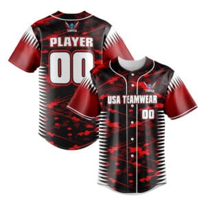 Full-Buttons Baseball Jersey FBJ-344 | Custom Baseball Uniform by USA Teamwear
