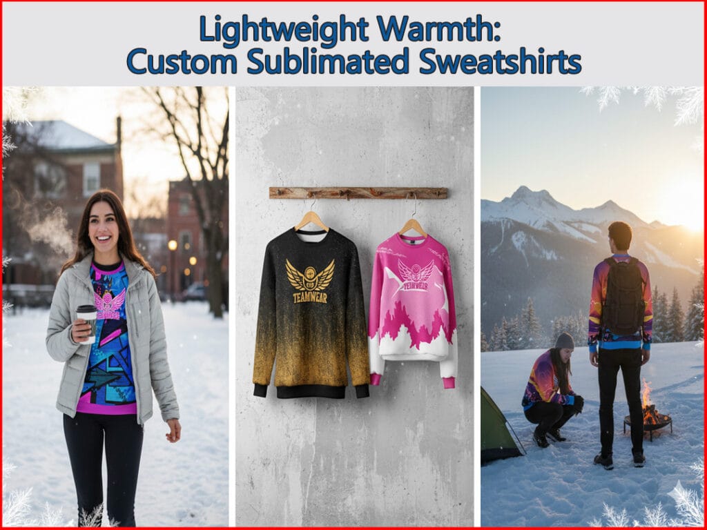 Lightweight Warmth Sublimated Custom Sweatshirts