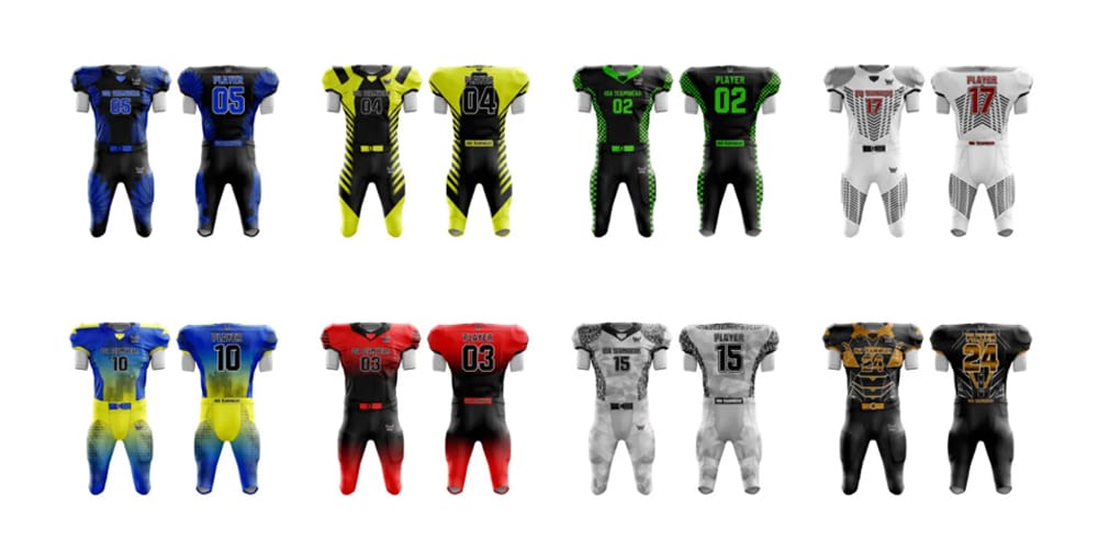 American Football Uniforms Made By USA Teamwear According to The NFL Rules & Standards