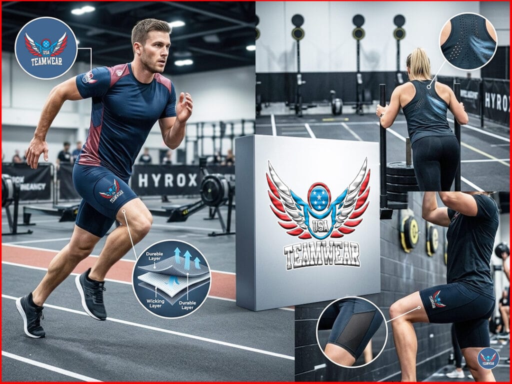 Custom Hyrox Apparel: How Dual-Layer, Laser-Cut, and Compression Fabric Powers Hybrid Fitness Performance