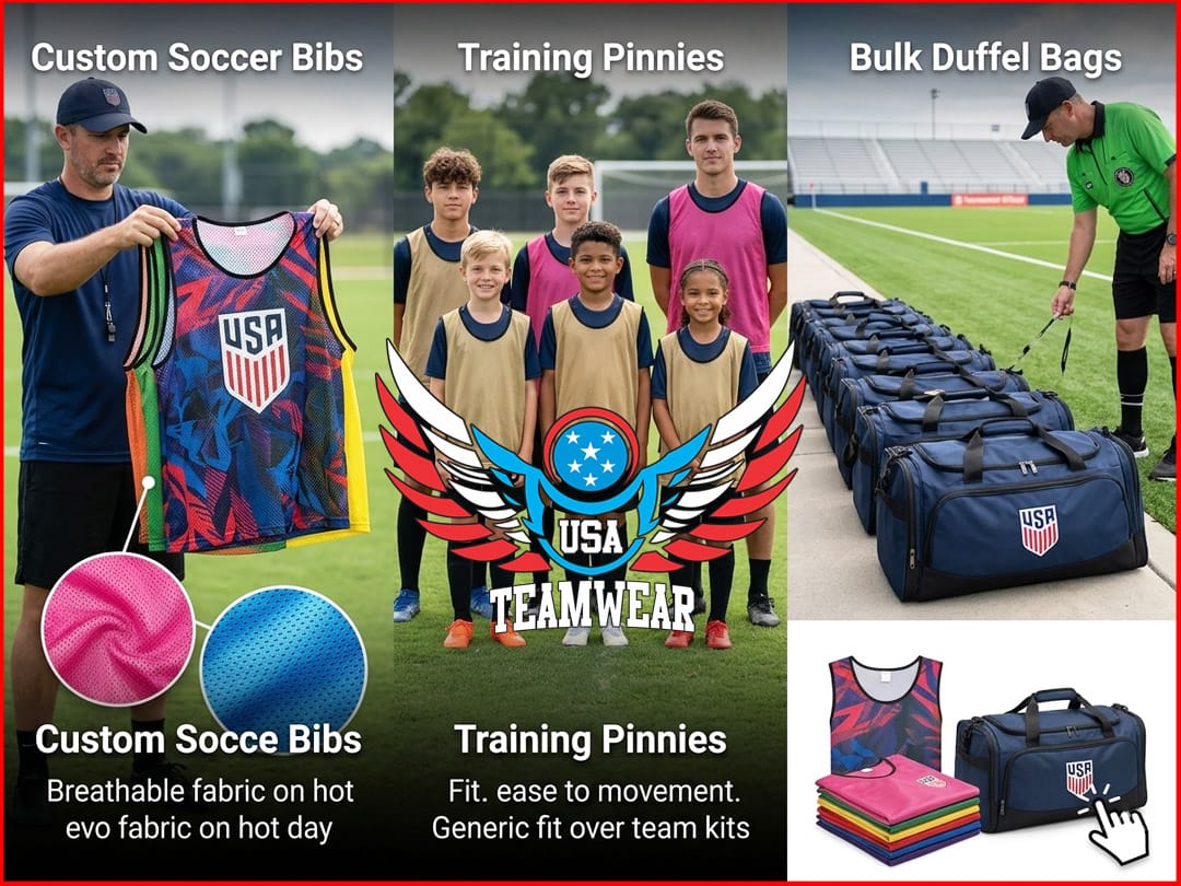 Custom Soccer Bibs and Bulk Duffel Bags Team Gear Guide
